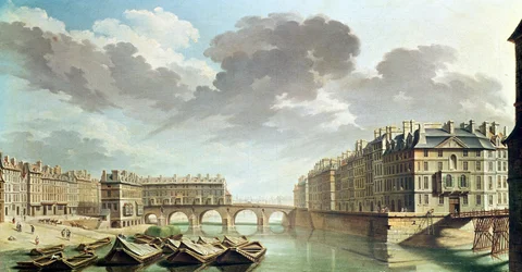 Ile Saint-Louis og Pont Marie i 1757